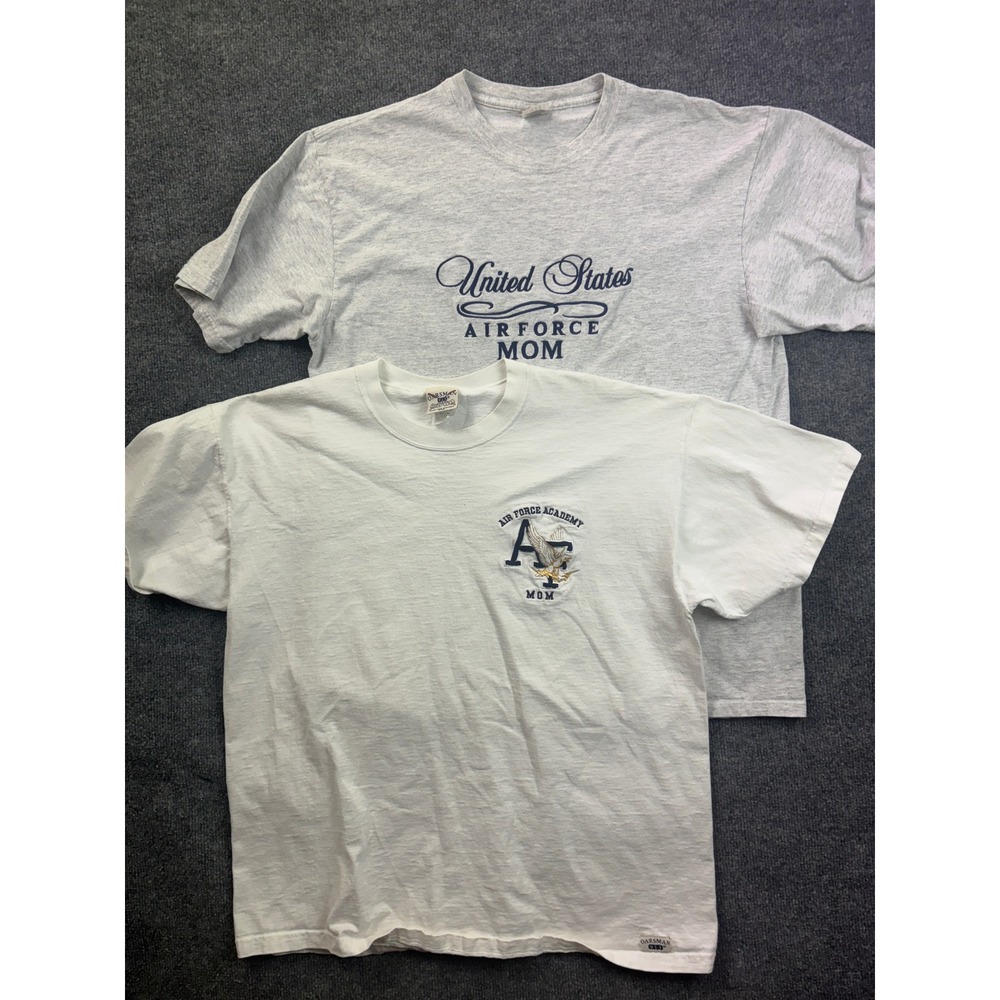 Air Force Mom T-Shirt Bundle Women L XL White Grey USA Vintage